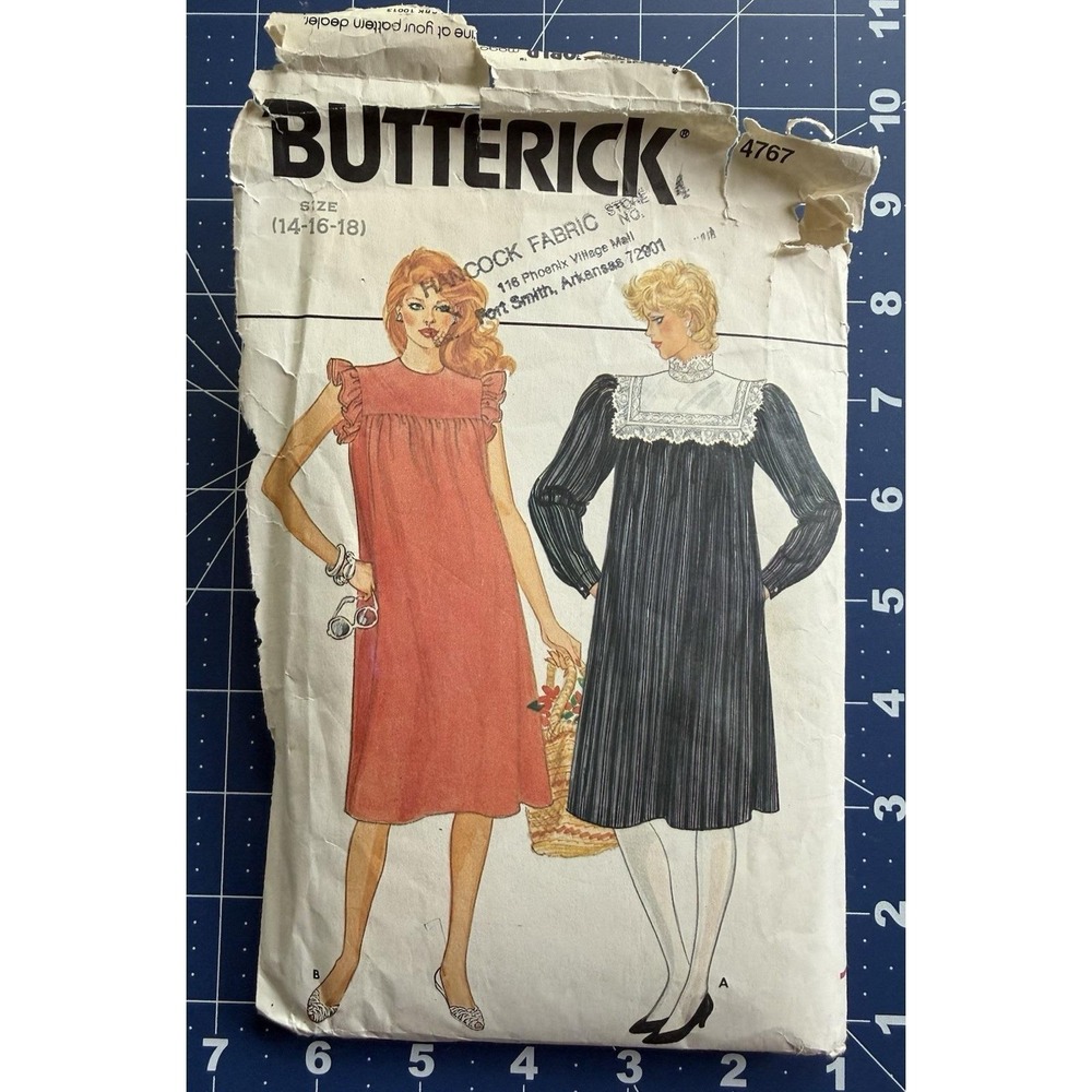 Butterick Pattern 4767 Misses' Maternity Dress Size 14-18 CUT Complete